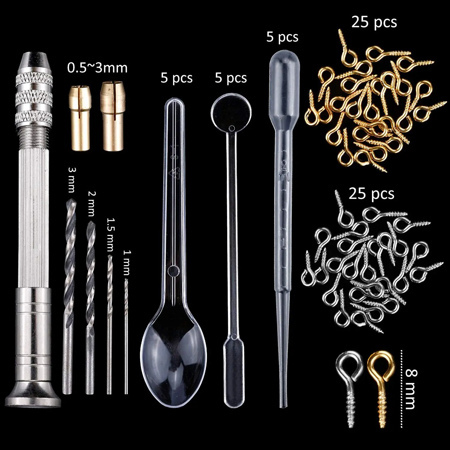  83 Pieces Silicone Casting Molds And Tools Set With A Black Storage Bag For Diy Jewelry Craft Makin - 32989537317