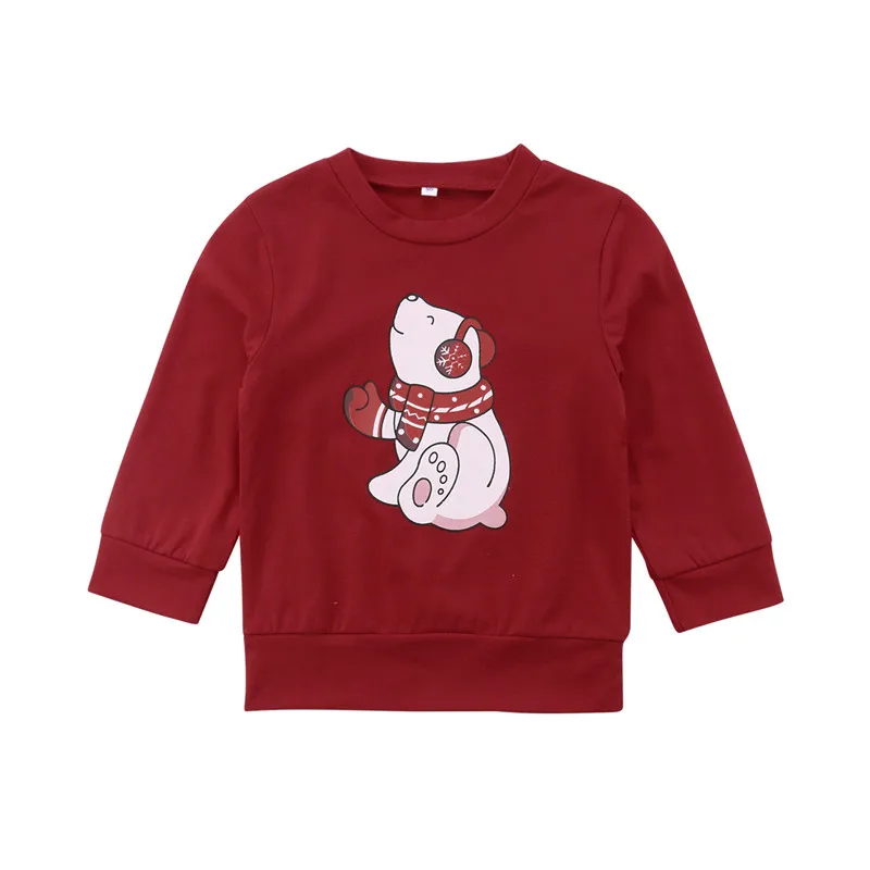 Family Matching Pullover Sweater Christmas Shirts Print Sweatshirt Cute Tops