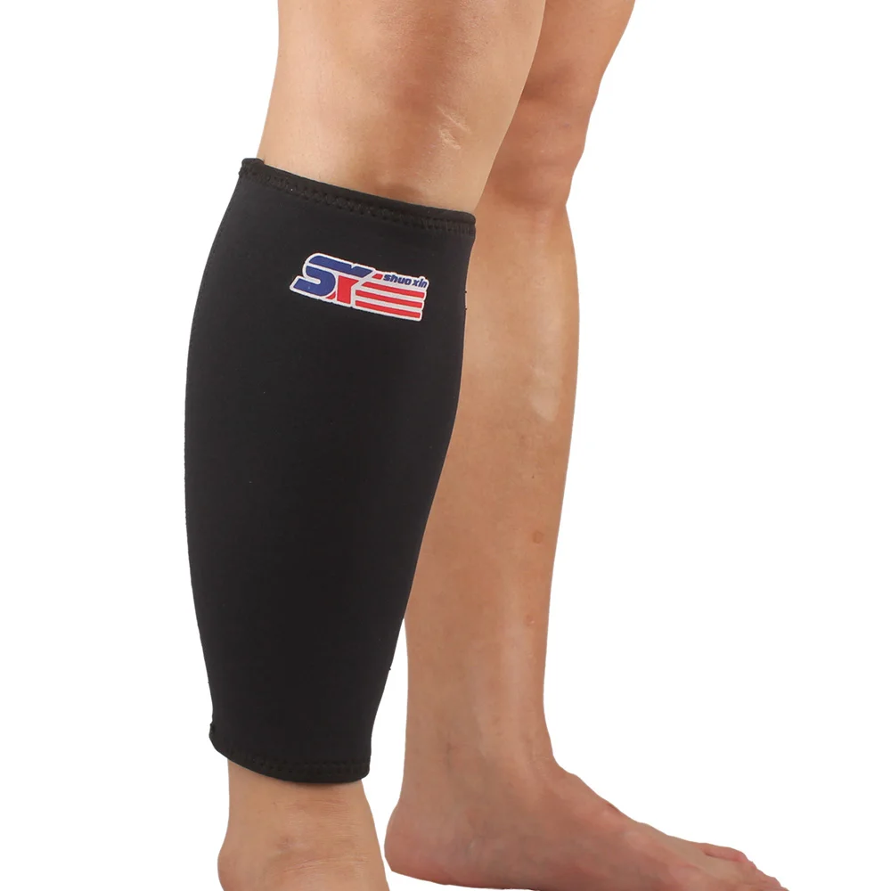 Sport Calf Stretch Brace Support Protector Wrap Shin Fitness Gym Running Bandage Leg Sleeve Compression