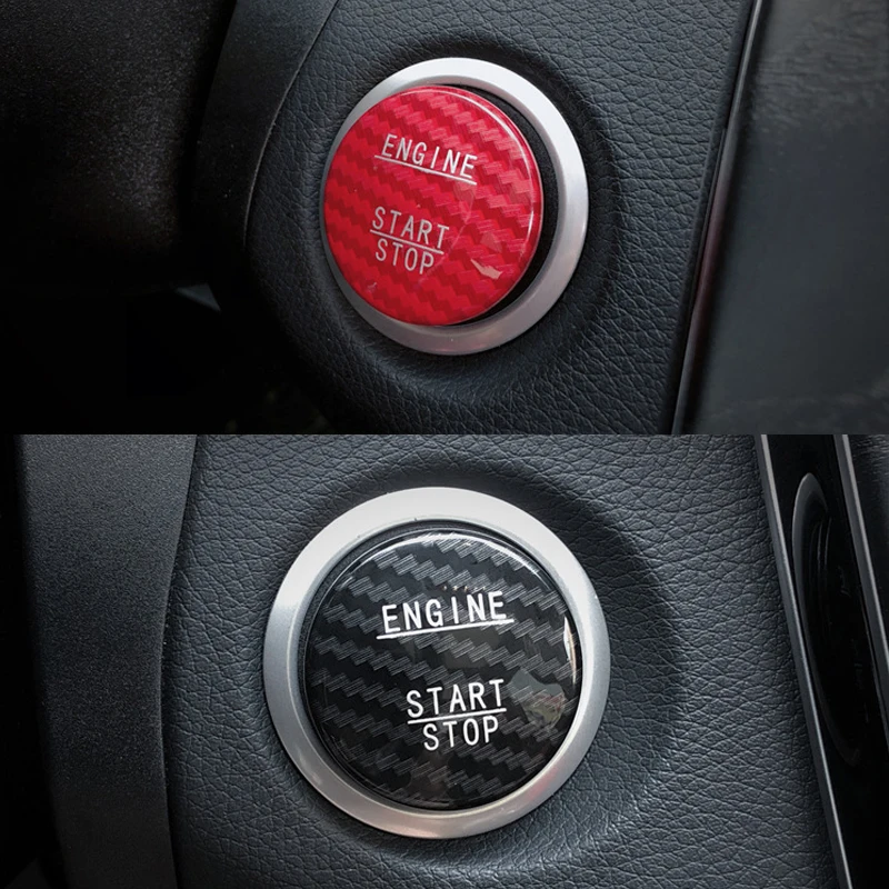 Накладка на кнопки запуска двигателя из углеродного волокна для Mercedes Benz C GL GLC GLA CLA