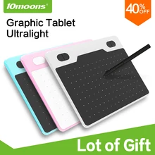 10moons 6 Polegada tablet gráfico ultralight, 8192 níveis de desenho digital, tablet, bateria-livre caneta, compatível com dispositivo android