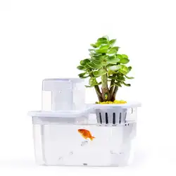 Adeing настольный мини-аквариум Aquaponics с автоматической системой циркуляции для домашнего офисного декора