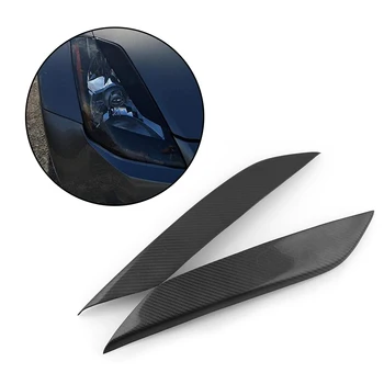 

1 Pair Of Carbon Fiber Headlight Eye Lid Covers Both Left and Right For Nissan 03-09 350z Z33 Fairlady