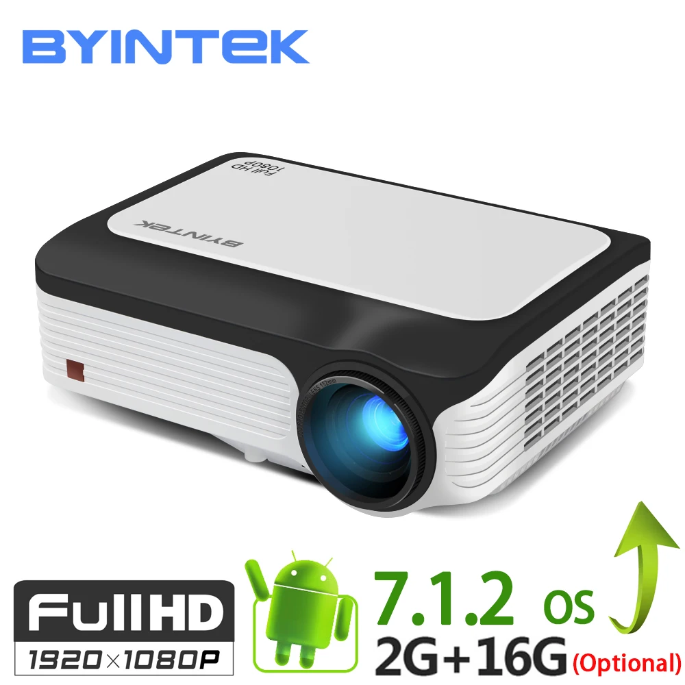  BYINTEK M1080 Smart Android 7.1 (2GB+16GB) Wifi FULL HD 1080P 1920x1080 Portable Video LED Home Min - 32971411311