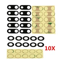 10 шт для задней панели Камера Стекло для iPhone 7, 8, 6, 6S Plus, X XR XS Max крышка задней камеры объектив 3M Стикеры держатель Запчасти