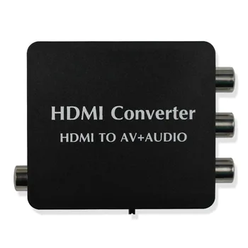 

2PCS HDMI to AV and Audio Converter SPDIF Coaxial Audio NTSC PAL Composite Video HDMI to 3RCA Adapter for TV/PC/PS3/Blue-ray
