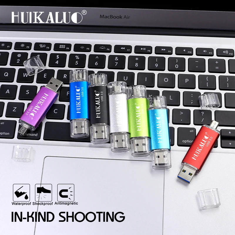 Новые яркие Портативный USB 3 0 Flash Drive OTG накопитель 16 ГБ 32 64 и 128 для Smart