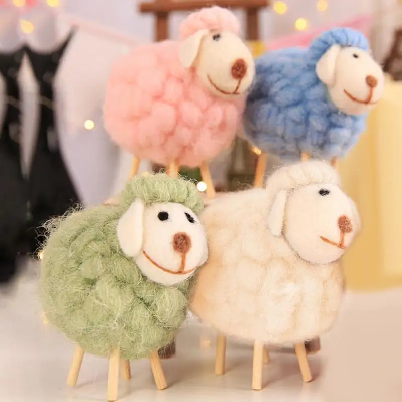 Kawaii овец плюшевая игрушечная Альпака инновационные шерсть фетр милые овцы Форма Детская комната украшения орнамент мягкие игрушечные