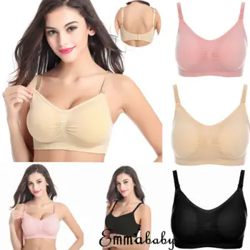 

Womens Nursing Bra Maternity Breastfeeding Pregnant Bra Wire Free Underwear