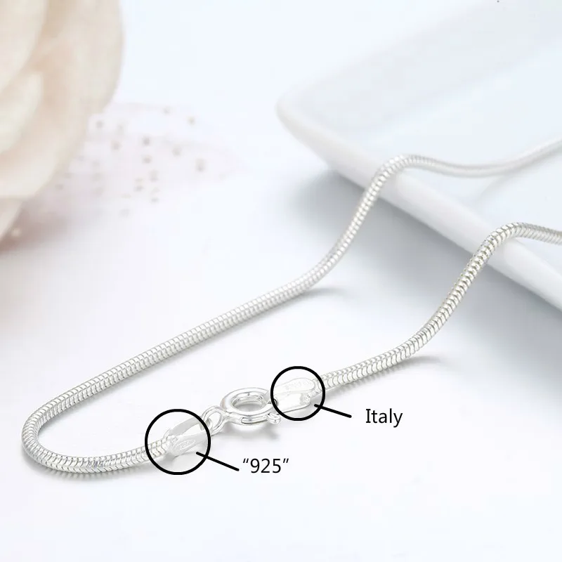 1.5mm 40-90cm Real Solid Pure 925 Sterling Silver Round Snake Chain Necklace Women Girls Men Jewelry 16"-36" Erkek Kolye Ketting - Image 4