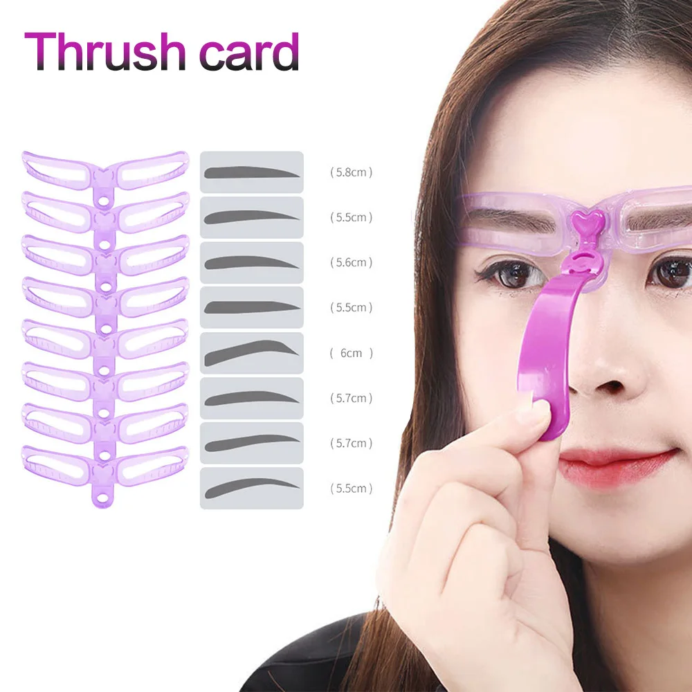 

8pcs/set Eyebrow Stencils Set Shaping Grooming Eye Brow Professional Beauty Tool Make Up Model Template Reusable Design Eyebrow