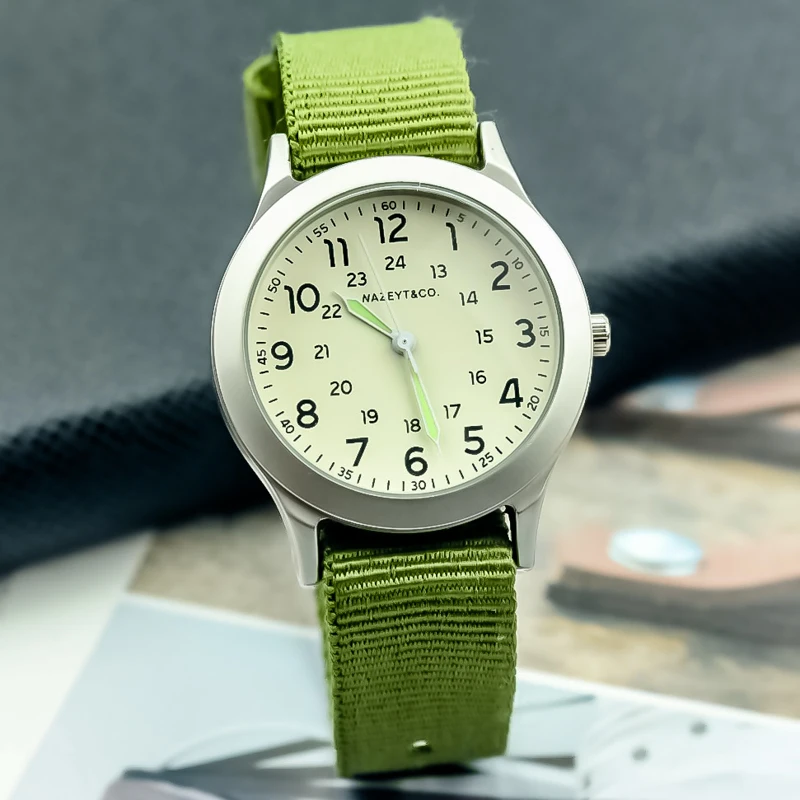 

2019New Famous Nazeyt Brand Men Quartz Watch Army Soldier Military Canvas Strap Analog sutdent Watches Sports Clock Wristwatches
