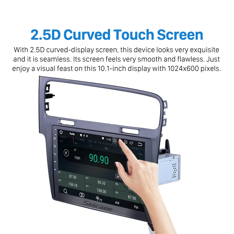 Discount Seicane 1Din 10.1" Android 8.0/8.1 GPS Multimedia Player For 2013 2014 2015 VW Volkswagen GOLF 7 4G Wifi Car Radio Head Unit 2