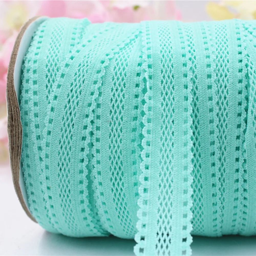 1653031 , free shipping, width 16mm lace elastic solid color ribbon, 10