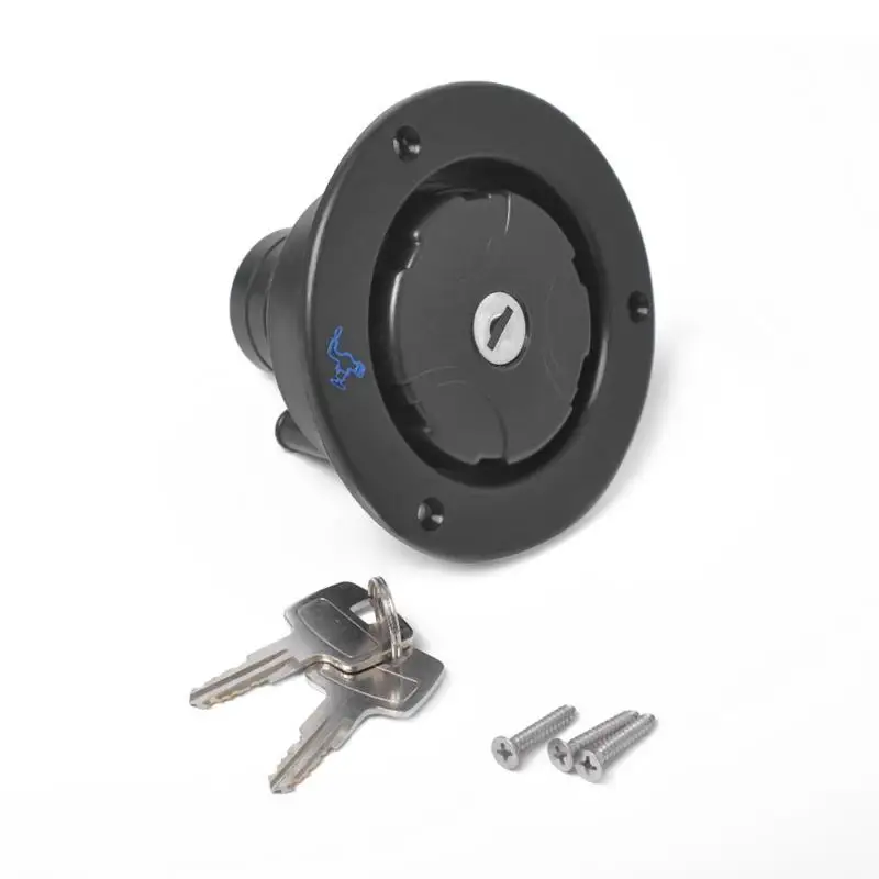 

VODOOL Round Gravity City Water Inlet Intake Fill Dish Hatch Lock Key For RV Trailer Camper Vehicle Repair Accessories Styling