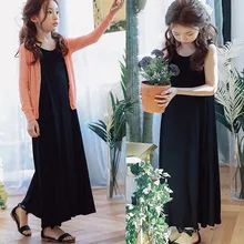 Одежда для мамы и дочки; платье для маленьких детей; Новинка г.; длинные платья для детей; летняя хлопковая праздничная одежда для девочек-подростков