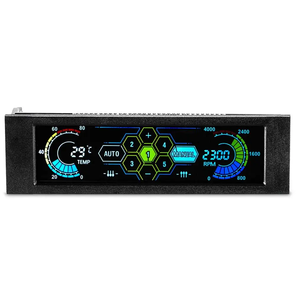 2019 New Hot Drive Bay PC Speed Controller LCD Front Panel for Desktop CPU Fan Cooler 1