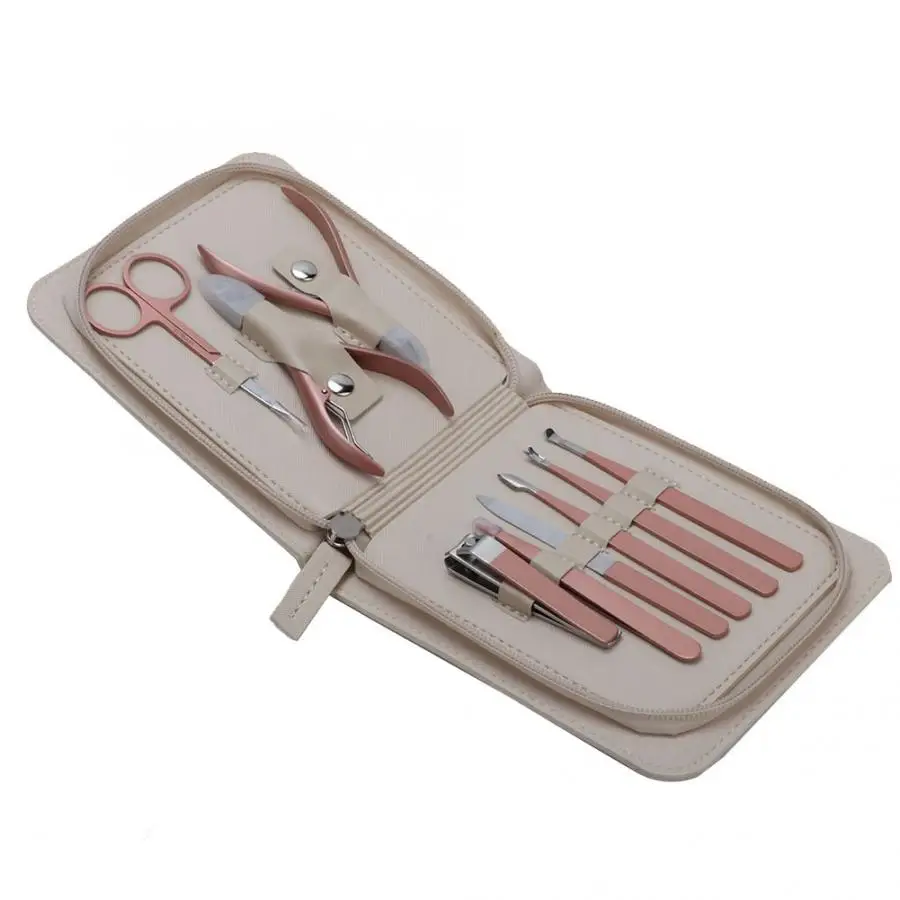 

9Pcs Stainless Steel Beauty Nail Clippers Set Dead Skin Trimmer Clipper Manicure Pedicure Tool