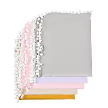 Хлопчатобумажное одеяльце для новорожденных детей, помпон, пеленание, детское одеяльце, сплошной цвет, хлопок, реквизит для фотосъемки