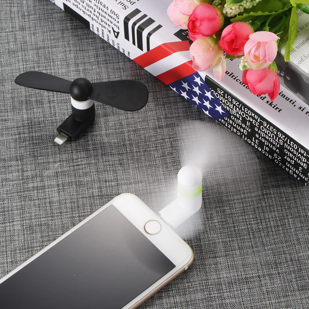 2 в 1 для путешествий Портативный мини мобильный телефон USB вентилятор поддержки