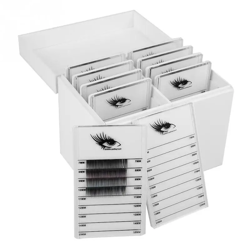 

10 Layers Clear Eyelash Storage Box Makeup Organizer False Eyelashes Glue Pallet Holder Grafting Eyelashes Extension Makeup Tool