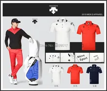 2019 Men Sportswear Short sleeve DESCENTE Golf T-shirt Golf clothes S-XXL Quick dry soft Golf T-shirt Free shipping цена 2019 Men Sportswear Short sleeve DESCENTE Golf T-shirt Golf clothes S-XXL Quick dry soft Golf T-shirt Free shipping цены онлайн