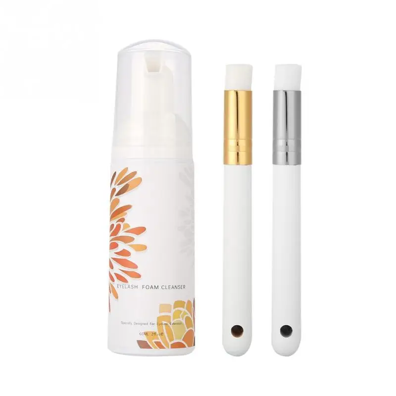 Makeup Eye Lashes Foam Cleaner Individual Eyelash Extension Cleanser Eyelashes Grafting Detergent Remover Tool With Brush | Красота и