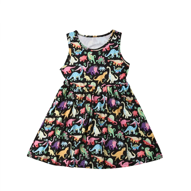 

Kids Toddler Baby Girl Sleeveless Dinosaurs Tutu Princess Party Dress baby girl summer Dinosaurs clothes