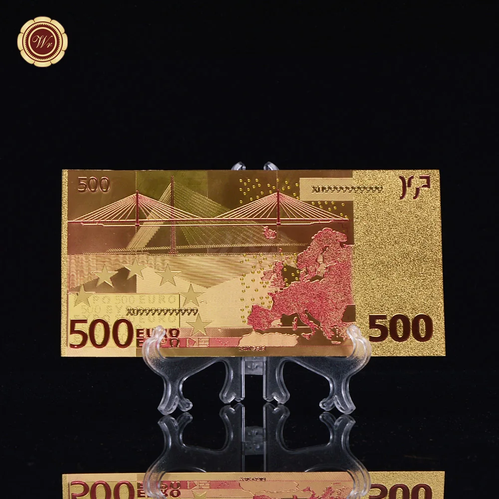 WR предметы домашнего декора 500 Золотая банкнота евро горячая Распродажа 999 9