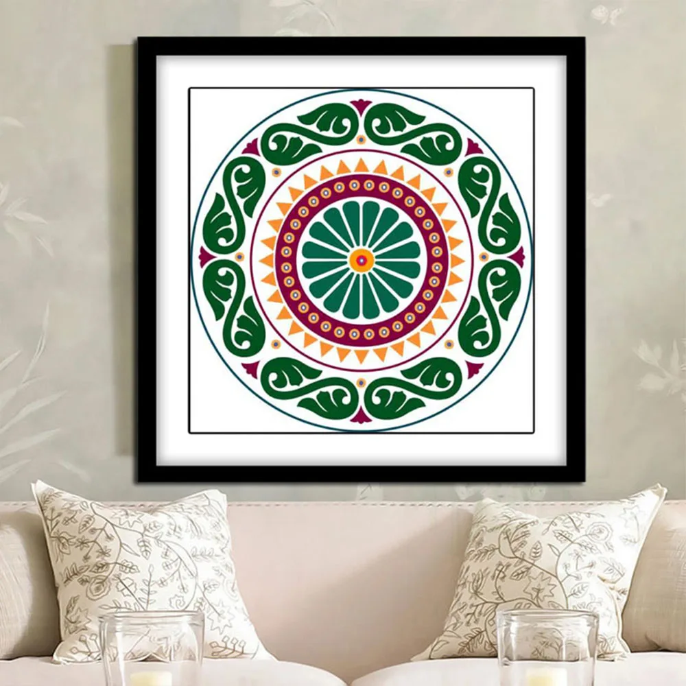 

Diamond Painting Embroidery Cross Stitch Full Mosaic DIY Kit Mandala Circles Rhinestone Home Decor