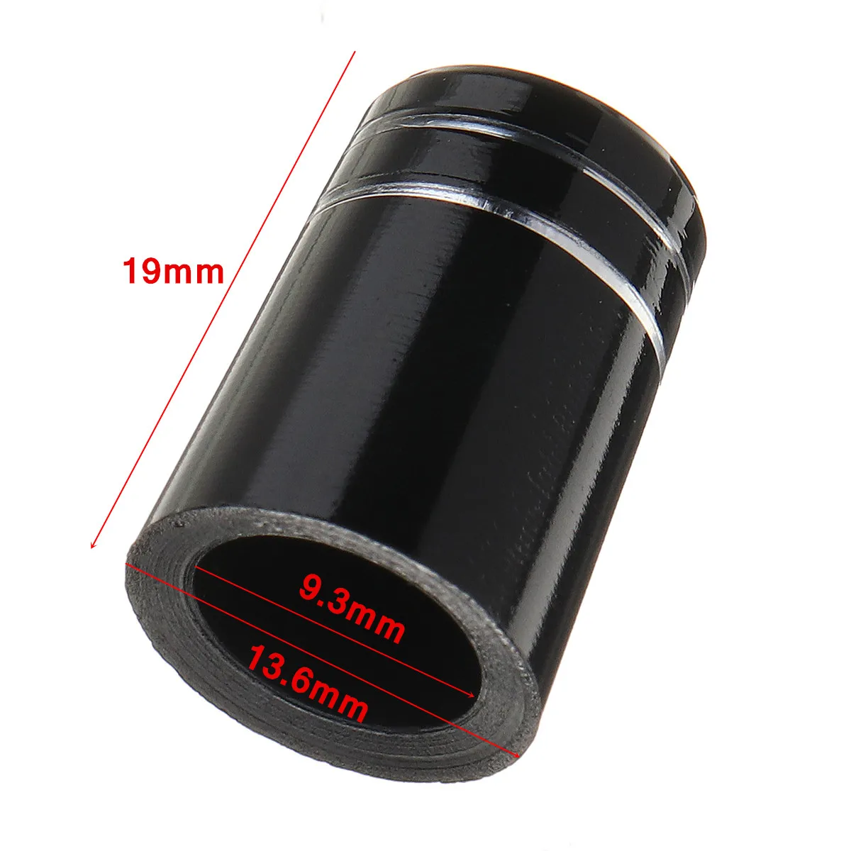 12 Pcs جولف تلميح الحلقات خواتم محولات ل. 375 و. 350 الحديد مهاوي طول 19mm الأسود البولي بروبلين القطر الداخلي 9.3mm