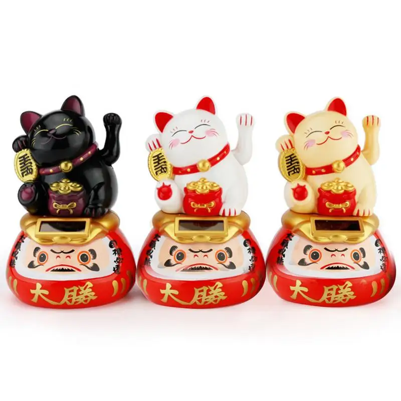 На солнечных батареях Maneki Neko восхитительный счастливый развевающийся манящий удача Кот Добро пожаловать кошка ремесло художественное украшение