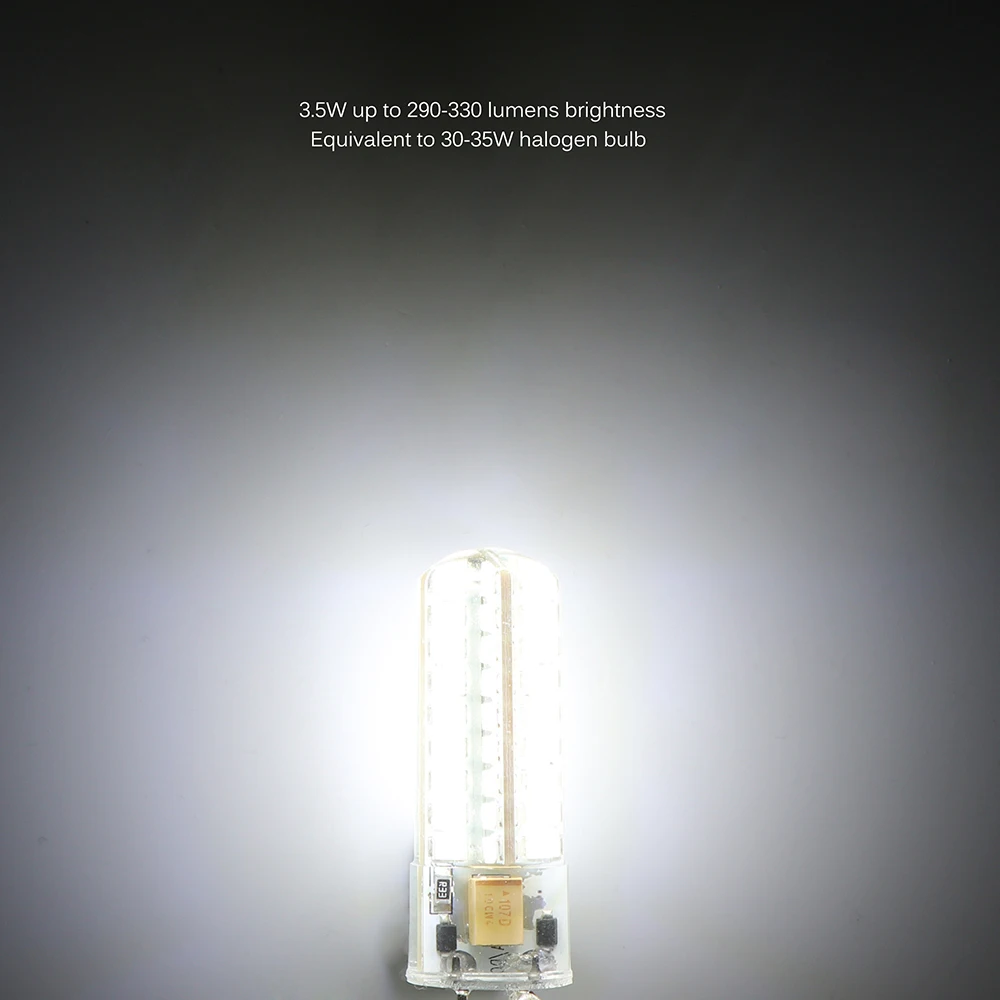 1 шт. GY6.35 12 V 7 W светодиоидная лампа с регулируемой яркостью силиконовый SMD2835 72LED Светодиодная лампа-кукуруза для Люстра со стразами для осветительных приборов