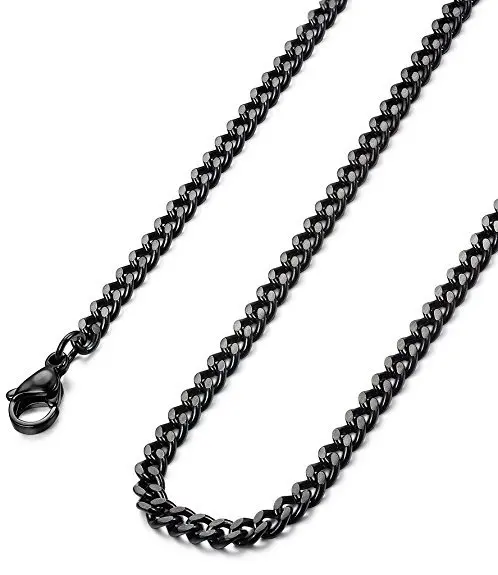 

Men Necklace Black Gold Silver Stainless Steel Chain Necklace Men Man Collar Hombre Chaine Homme Collana Uomo Colier Erkek Kolye