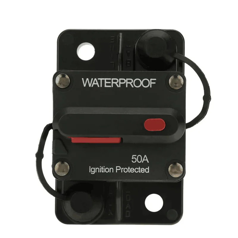 

50A Off-Road Vehicle Service Winch Overcurrent Protector Square Car Manual Circuit Breaker F433-50A