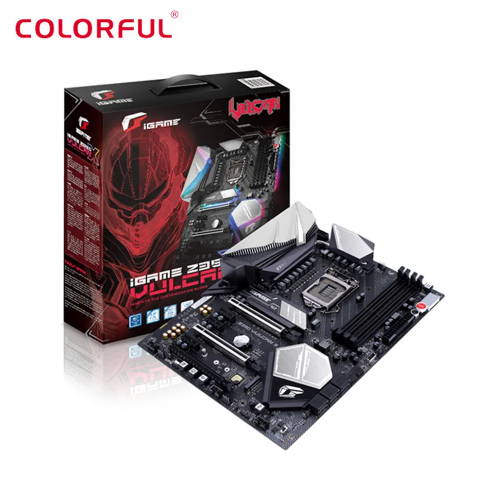Красочные IGame Z390 Vulcan X V20 Многофункциональный Intel материнская плата ATX