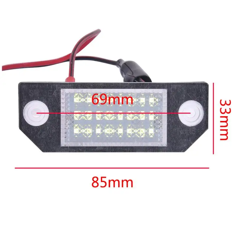 2 шт. DC 12 В Автомобильный светодиодный светильник номерной знак светильник 6 Вт 24 светодиодный белый светильник для Ford Focus 2 C-Max Автоматическая сигнальная лампа