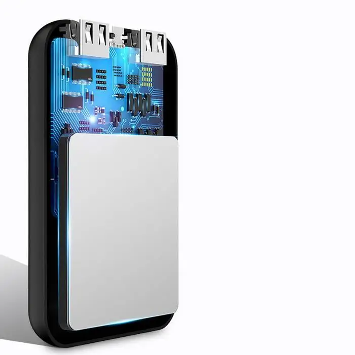 Двойное Внешнее зарядное устройство USB power стильный дизайн с отличительным видом.