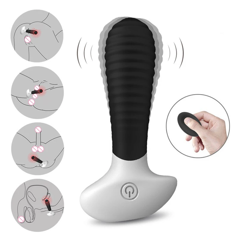 Waterproof 9 Vibrating Prostate Massager Anal Plug Vibrator Wireless Remote Charging G-spot Stimulate Male Masturbator Sex Toys | Красота и