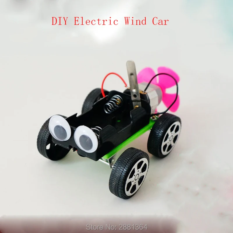 

DIY Electric Wind Car Assembled Puzzles Science Experiment Kits Educational Mini Model Early Learning Toy Kid Science Toys Gifts