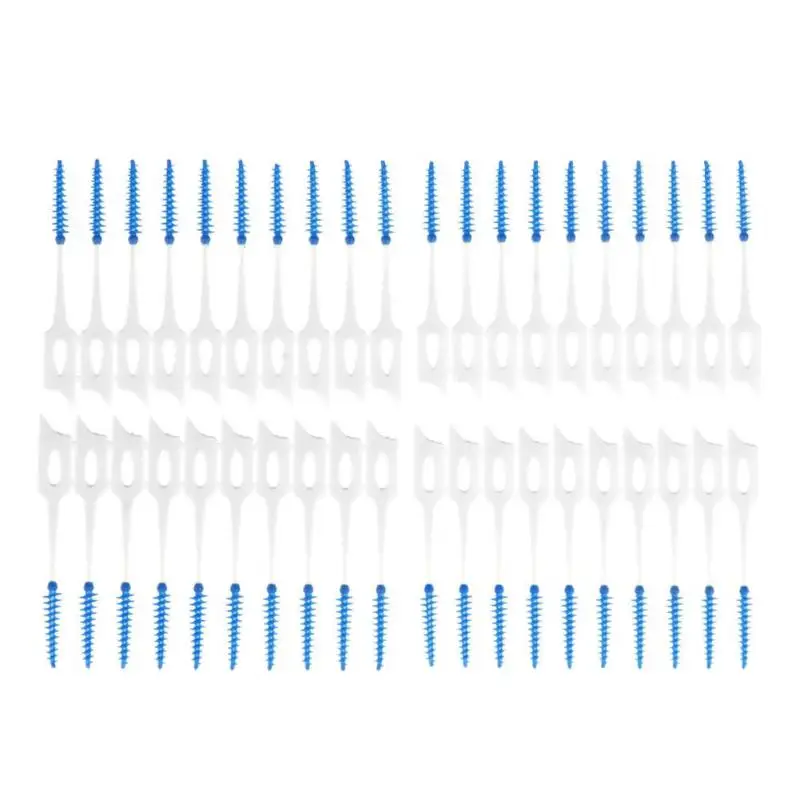 

40pcs Soft Silicone Interdental Floss Brushes Tooth Cleaner Oral Care Tool