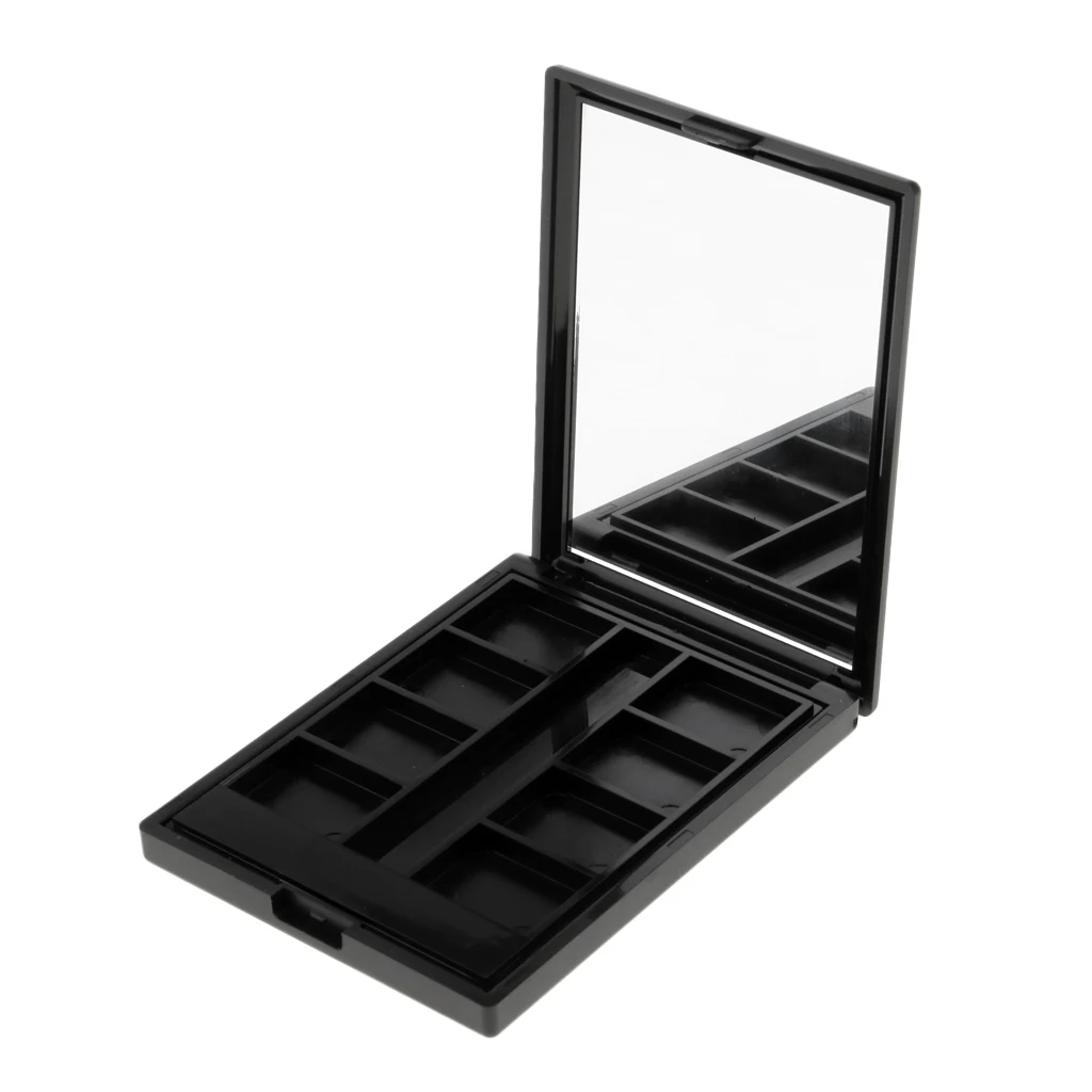 

8 Grids Empty Eyeshadow Palette, Make Up Container Pallet With Mirror For Powder Container