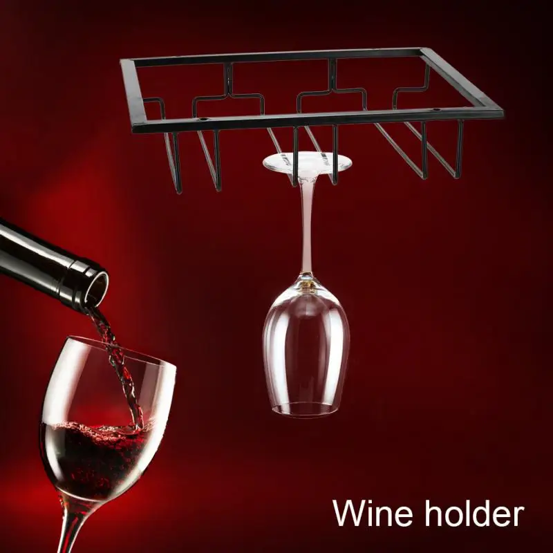

Metal Iron Wine Cabinet Rack Kitchen Dining Bar Cup Hanger Shelf Non-Toxic Safe and Eco-Friendly