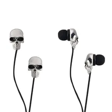 Porta fone de ouvido Legal Do Crânio Cabeça 3.5mm Fones De Ouvido Earbuds Fone de Ouvido Para MP3 para Smartphones Projeto Original de 3.5mm Na orelha fone de ouvido do Monitor
