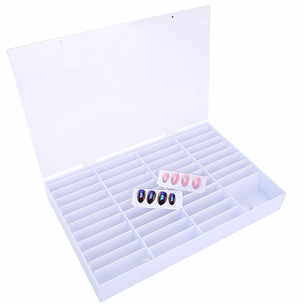 

Empty Nail Polish Tips Storage Box Nail Organizer Nail Art Accessory Container Nail Polish Tool Display Case Box Decorate