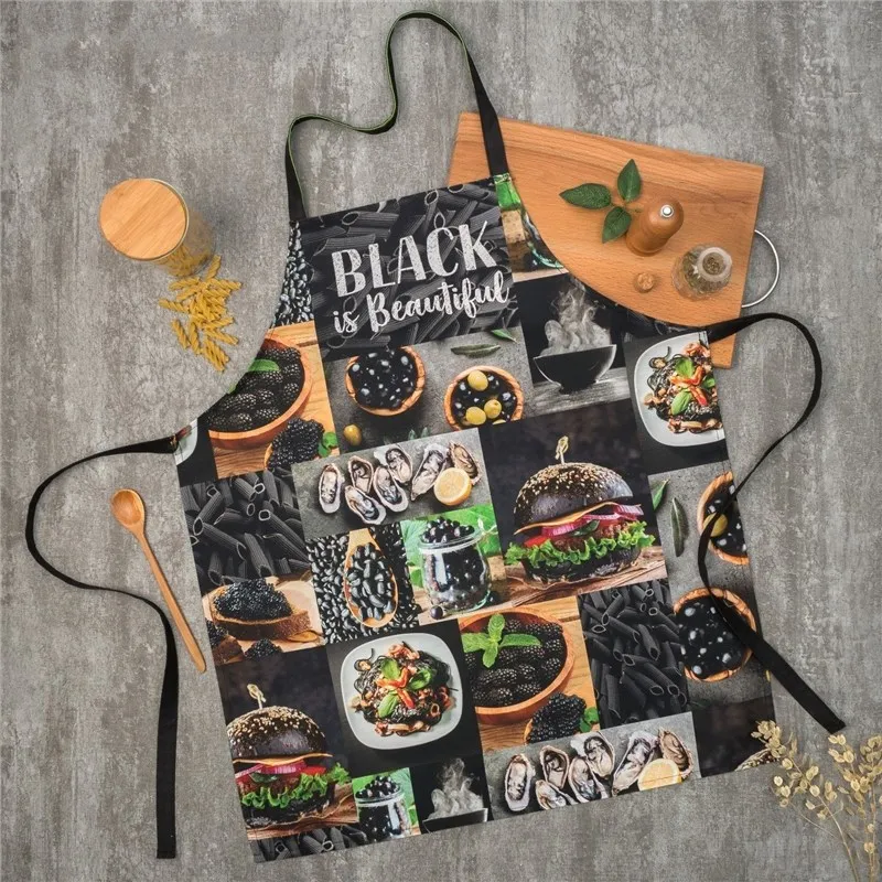 Фартук &quotЭтель&quot BLACK 60х70 см 100% хл саржа 190 гр/м2 4136525 | Дом и сад