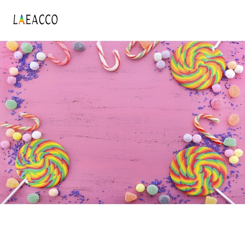 

Laeacco Colorful Candy Baby Girl Backdrop Photography Backgrounds Customized Photographic Backdrops For Photo Studio