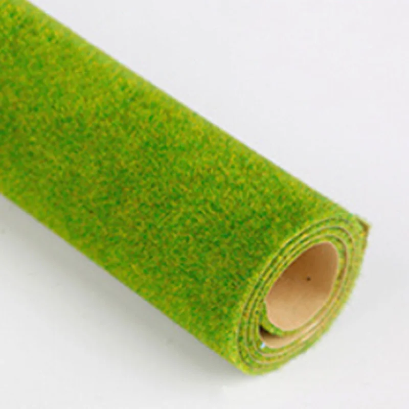 4pcs Grass Mat Paper Model Train Layout Green Grass Mat 25x25cm HO