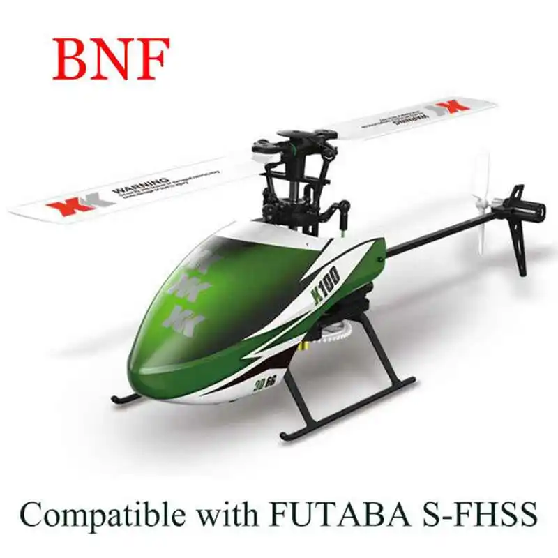 Upgrede 2019 XK K100 Falcom 6CH Flybarless 3D6G система RC вертолет BNF без передатчика для мальчиков