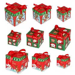 3 шт. Рождественская Подарочная Коробка конфета упаковка печенья коробка для вечерние Xmas орнамент-Декорация
